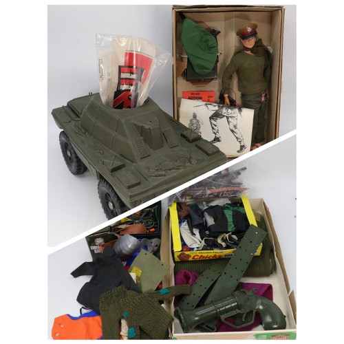 123 - A boxed Action Man field commander and field radio in original box together with a Palitoy adverture... 