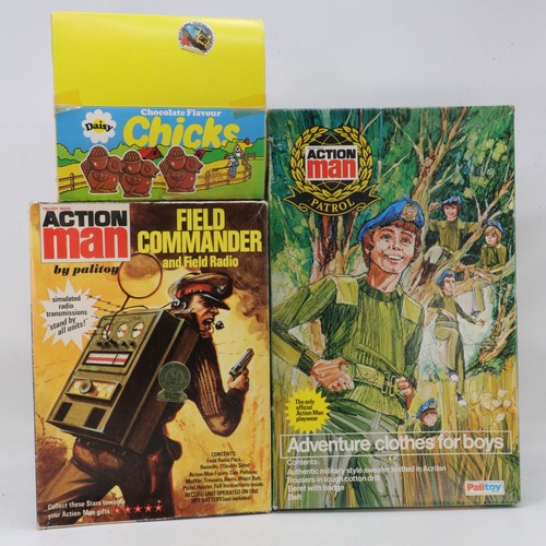 123 - A boxed Action Man field commander and field radio in original box together with a Palitoy adverture... 