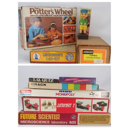 359 - Selection of games, potters wheel, future scientist weepy the wee wee etc - crates not included