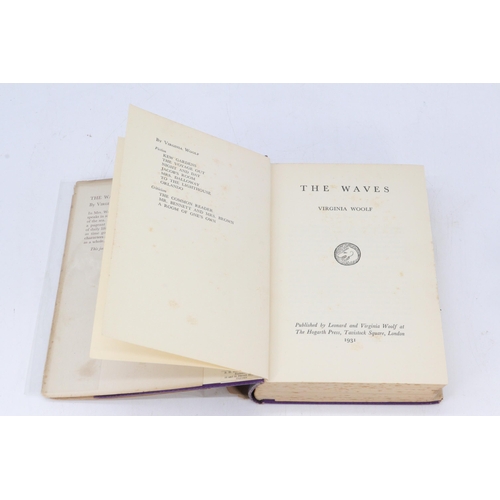 64 - Virginia Woolf; The Waves 1st edition 1931 with dust jacket and in protective film inside bespoke ma... 