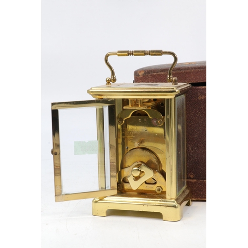 68 - H Samuel, French brass carriage clock together with an unrelated clock case