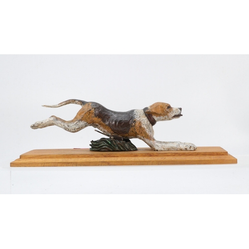 70 - A painted spelter dog letter holder/note clip