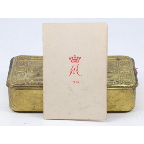 74 - A WWI Princess Mary tin and card