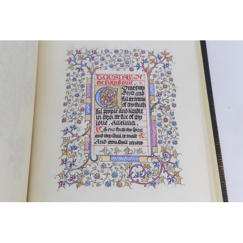 162 - Interesting book: late 18c early 19c entitled Memorials of the Week, full of hand painted pages with... 