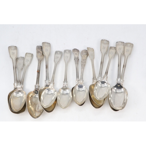 33 - A quantity of Victorian silver hallmarked spoons (approx. 1066g)