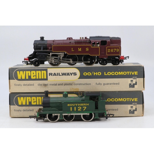 44 - Wrenn W2219 Maroon Tank LMS and W2207 Green both boxed