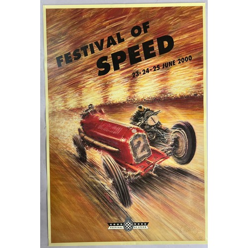 145B - 2000 Festival of Speed Poster, signed by Peter Hearsey