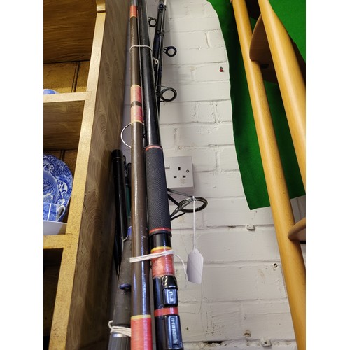 600 - A selection of assorted fishing rods to include Fuji FS-7SB, Shakespeare Alpha beach caster 1356-390... 