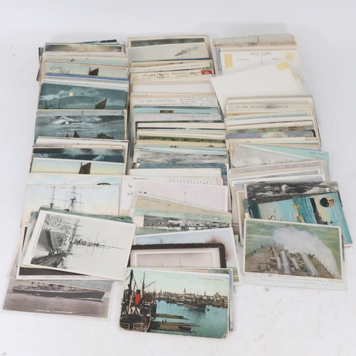 23 - Quantity of assorted vintage and later postcards, mainly sailing boats, ships and similar