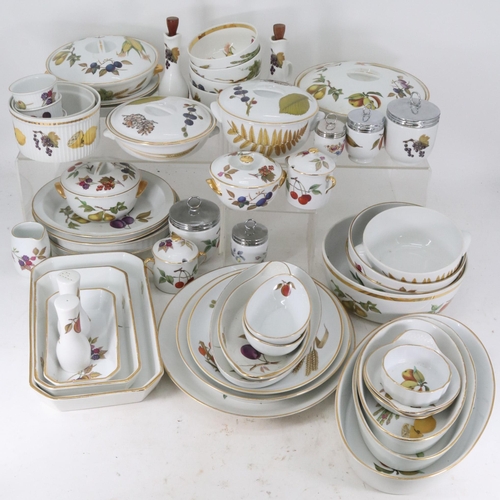 144 - A large quantity of Evesham dinnerware together with other ceramics.