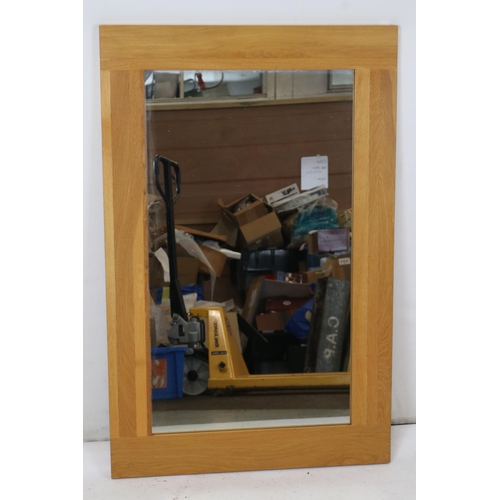 150 - Contemporary oak framed Mirror