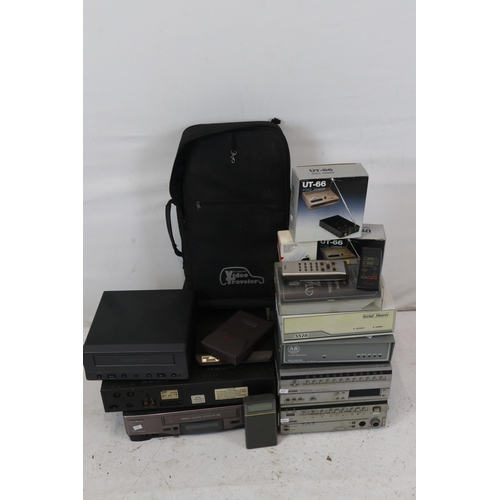 180 - Assorted Hi-fi, video players and Psion handheld.  Untested. Trade - spares or repairs