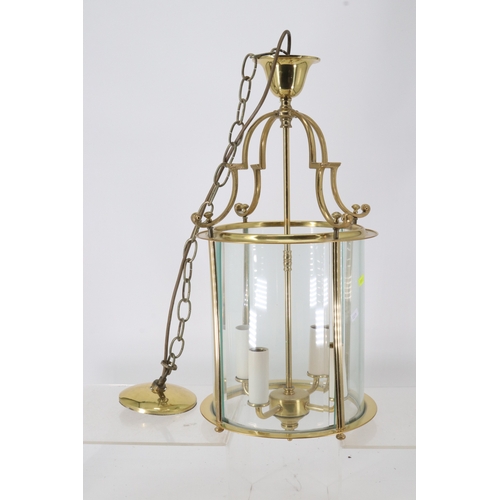 183 - Two brass ceiling lanterns