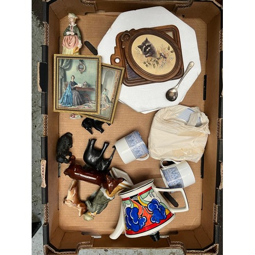 194 - Four trays of assorted ceramics and sundries including Poole, glass items and more