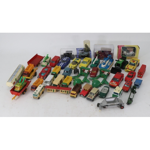 262 - A carton of diecast cars, trucks etc..