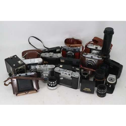 266 - Large quantity of assorted vintage and later film cameras