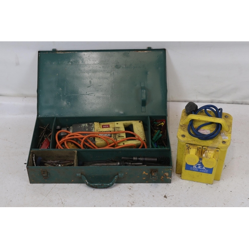 281 - A 110 Unifix UF24 concrete breaker with a 110v transformer.  Untested. Trade - spares or repairs