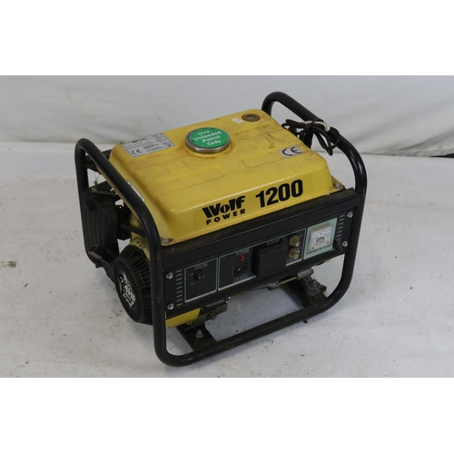 283 - Wolf Power 1200 petrol generator -  Untested. Trade - spares or repairs