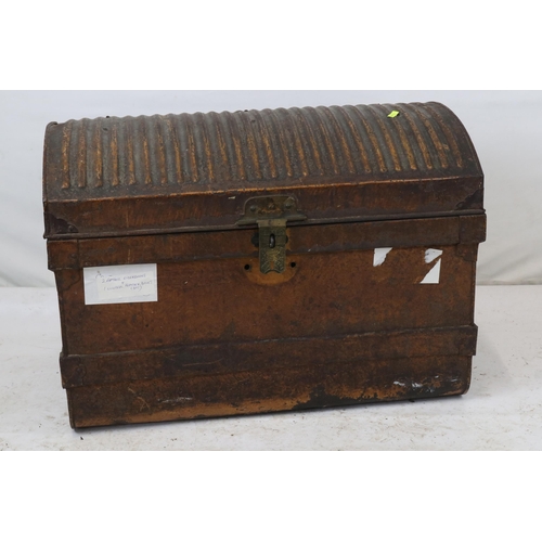 302 - Vintage Cunard Jones Bros dome top travel trunk