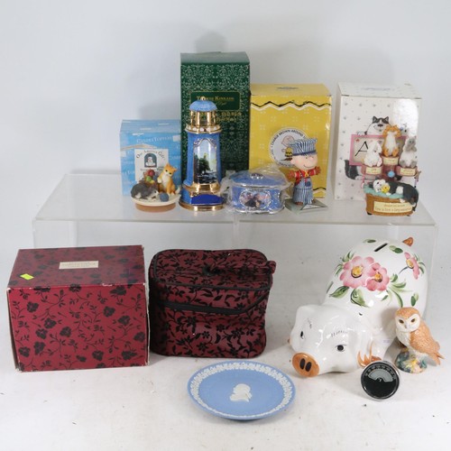 216A - Westland gift ware peanuts figure, Thomas Kinkade Split rock and other giftware