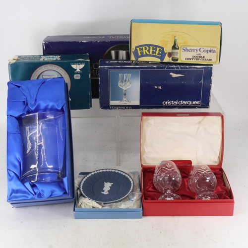 38A - Selection of assorted boxed drinking glasses