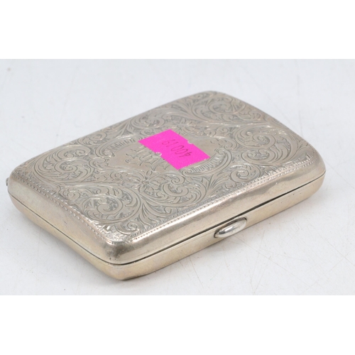 11 - A silver hallmarked cigarette case