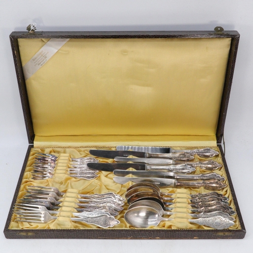 53 - cased set of east Friesian design cutlery