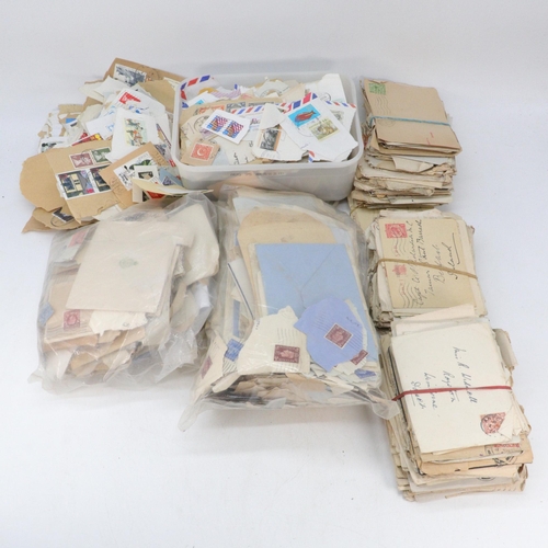 118 - Carton of stamp accumulation, many on covers, Edward VII onwards