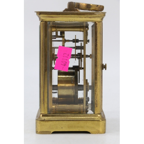 125 - Brass cased carriage clock (no key)