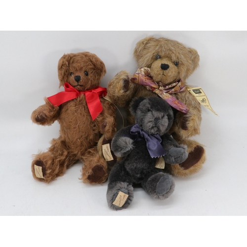 A Deans rag book designer bear, together with a smaller Nicholas, and a ...