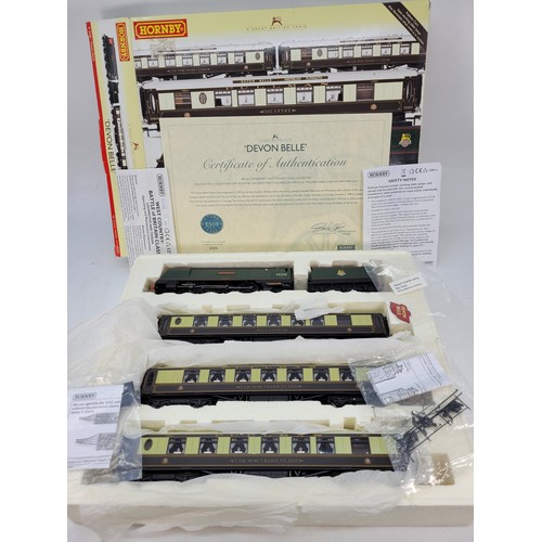 59 - Boxed Hornby Devon Belle train set R2568 with pullman first class kitchen car etc