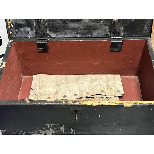 176B - A wooden box containing naval bag