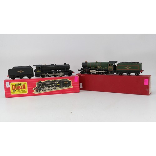 101 - Hornby Dublo 2224 LMR 2-8-0 8f Locomotive and tender in box together with Hornby Dublo 2220 Denbigh ... 