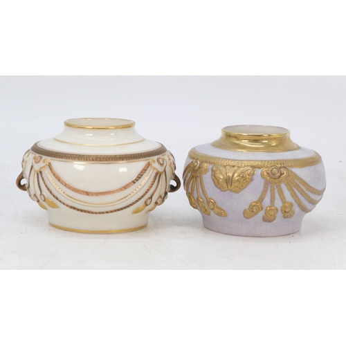 6 - Two royal Worcester small classical pots