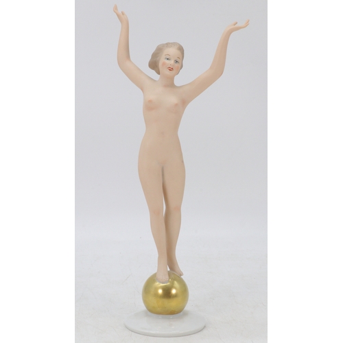 44 - Wallendorf art deco style porcelain nude figurine