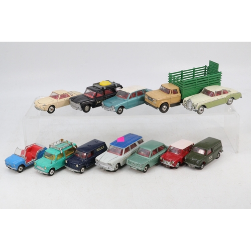 118 - Selection of Vintage Corgi diecast vehicles including Austin mini countryman, fiat 600, Fiat 2300, D... 