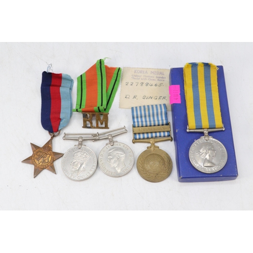 12 - A WWII and Korea medal group, including 1939-45 star, Defence and BWM, UN Korea medal and Korea serv... 