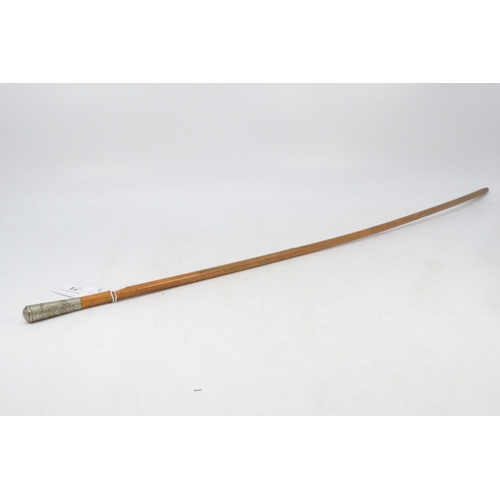 23 - School riding crop with metal top marked Bloxham School OTC