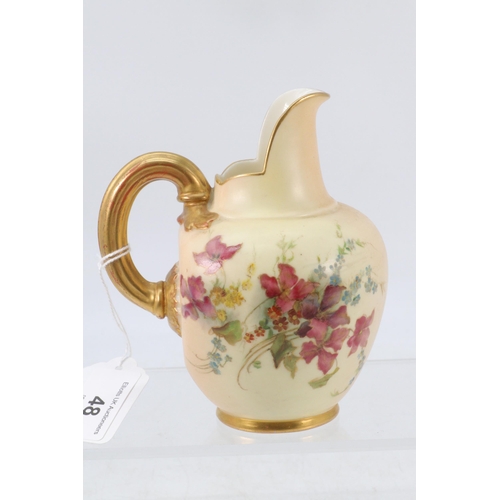 48 - Royal Worcester jug, rd no. 29115, approx. 13cm high