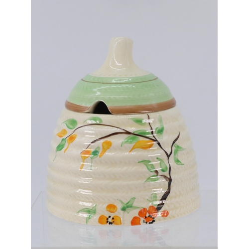 57 - Clarice cliff bee hive jam pot