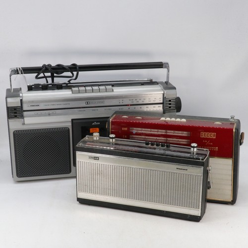 683 - Ferguson 3 band stereo radio casette together with a Decca transistor radio and ITT weekend radio tr... 