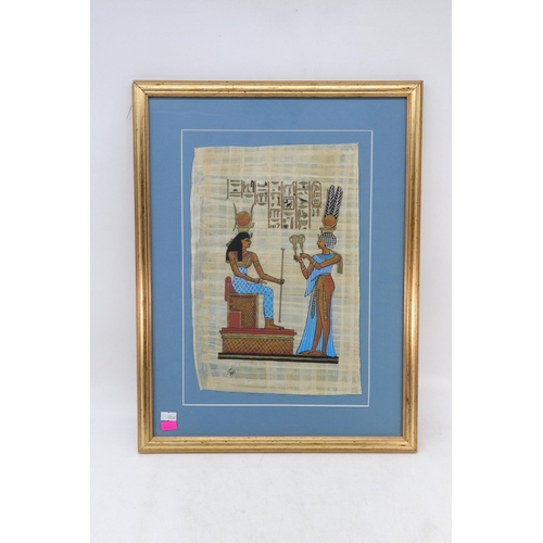 105A - Six framed and glazed Egyptian style pictures