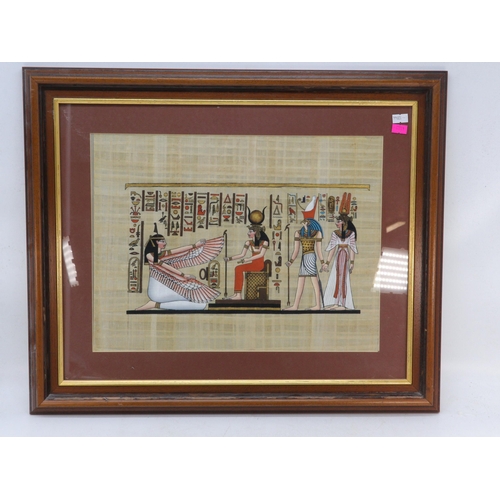 105A - Six framed and glazed Egyptian style pictures