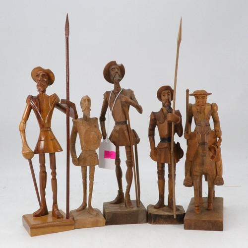 47A - Selection of carved Don Quixote statues