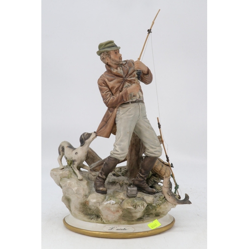 55A - Capodimonte Fisherman by Sandro with certificate