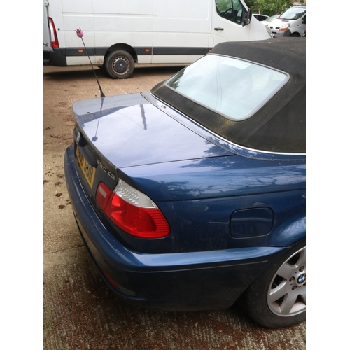 1 - BMW blue 3 dr automatic convertible, MOT expired 6th March 2024 (private number plate S500 SDR) petr... 