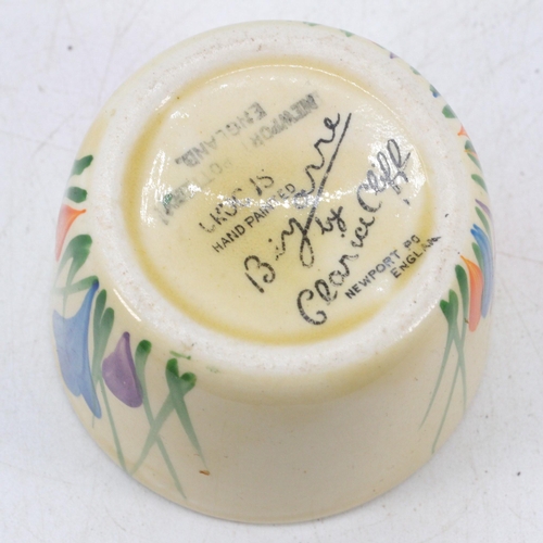 152 - Art Deco clarice cliff mustard pot and cover