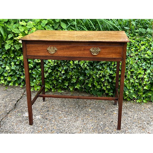 275 - Antique oak single drawer lowboy (measures approx. W79cm x D49cm x H72cm)