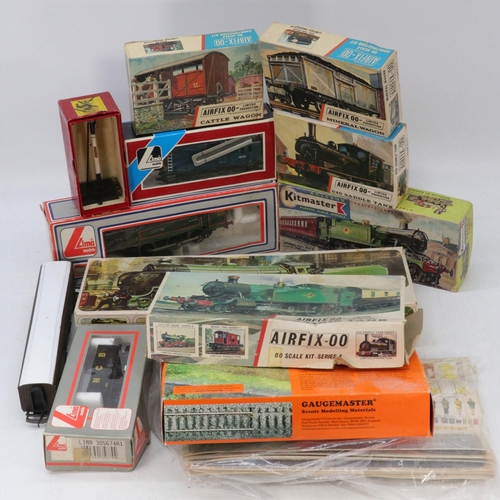 399 - Quantity of 00 gauge train accessories, coaches, wagons to include Lima, Hornby etc
