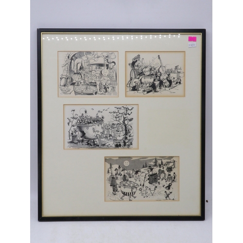 279A - Three framed with multiple illustrations in each frame by Kay Lovet Watson